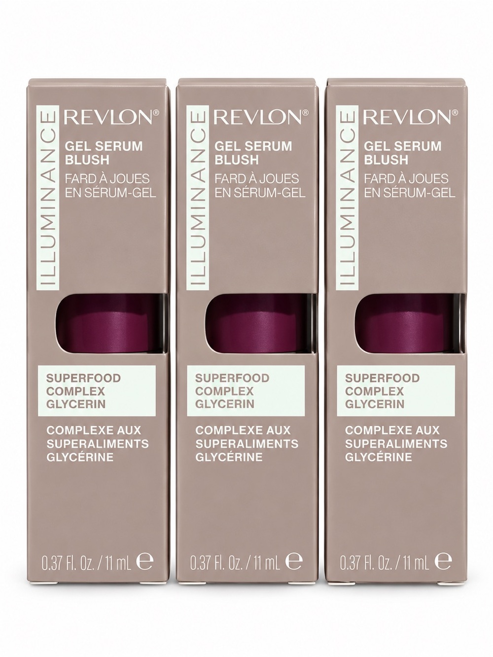 Revlon Illuminance Discontinued Gel Serum Blush - 140 Brilliant Berry 3 pack